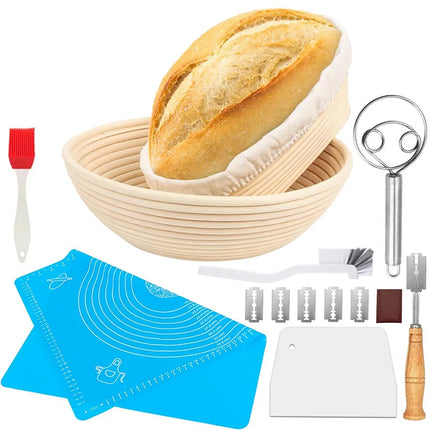 5/8pcs Bread Banneton Proofing Basket  Natural Rattan Wicker Oval Round Dough Sourdough Baskets  Cane Baking Fermentation