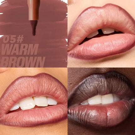 Matte Velvet Lipliner Pencil Red Nude Contour Tint Lipstick Waterproof Lasting Non-stick Cup Moisturising Lip Contour Pen Makeup