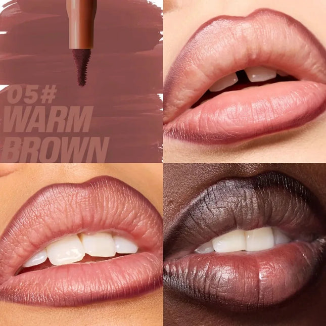 Matte Velvet Lipliner Pencil Red Nude Contour Tint Lipstick Waterproof Lasting Non-stick Cup Moisturising Lip Contour Pen Makeup