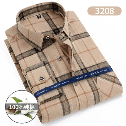 11XL Fits 160 KG Men's Flannel Shirts Long Sleeve Big and Tall 100 Cotton Men's Plaid Flannel Shirts Long Sleeve with Pockets