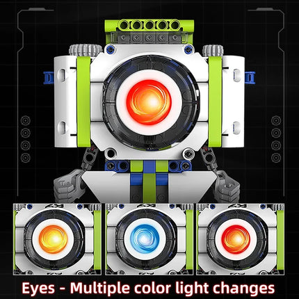 K96158 337PCS 5-in-1 Electric Remote Control Programmable Robot Building Blocks STEM Educational Coding Toy with Digital Display