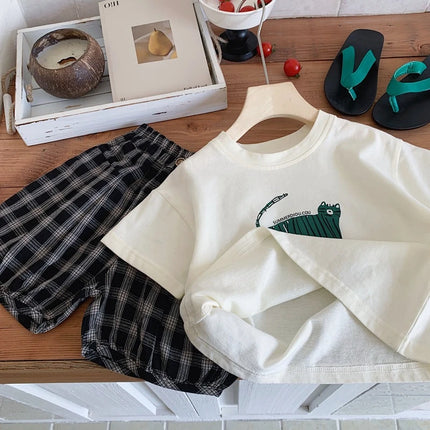 2025 New Summer Clothing Printed Cartoon Fashion Short Sleeve Tops Tees Children's Wear Casual T-shirt Crewneck Kids T Shirts