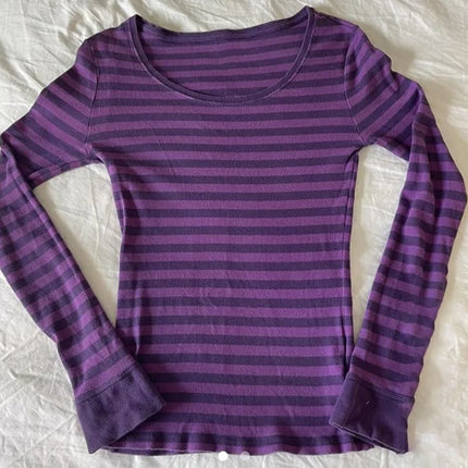 Stripes Maiden Chic Vintage Sweet Clothing Y2K Elegant Women's T-shirts Cute Slim Aesthetic Polo Tops Classic Harajuku Fashion Tee