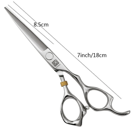 TITAN Professional Barber Tools Hair Scissor Cutting Thinning Hairdressing Shear 5.0/5.5/6.0/6.5 Inch Japan 440C Steel
