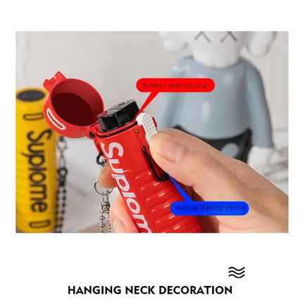 New Outdoor Windproof Pendant Inflatable Lighter Fashion Letter Jet Flame Strong Firepower Portable Lighter Men's Gift