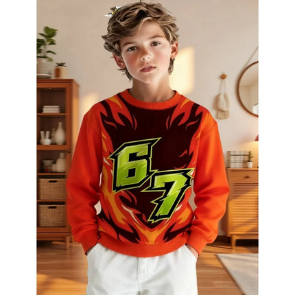 6 7 Meme Kids Sweatshirts Funny Digital Graphic Hoodie Casual Long Sleeve Top Loose Comfortable Streetwear Fashion Boys Clothes