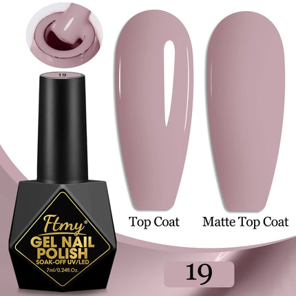 7ml Color Gel Polish Set Popular Series Nail Polish Smooth Texture Colorful Manicure UV LED Soak Off Nail Art Semi Permanent Shi