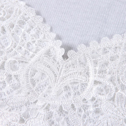 Women's Sleeveless Blouse Summer Chiffon Lace Top Clothing