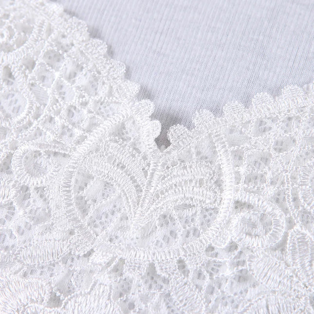 Women Sleeveless Blouse Summer Chiffon Lace Top Clothing