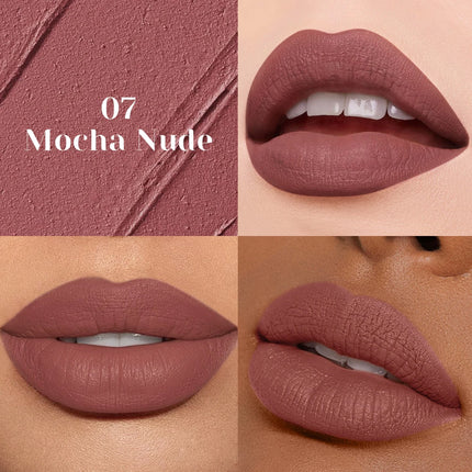 1pc Matte Nude Lipstick Smooth Texture Long-Lasting Water Resistance No Fading Ideal Christmas Gift Makeup for Women