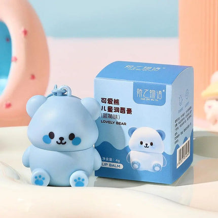 Moisturizing Kids Bear Lip Balm Gentle Repair For Chapped Lips Improves Chapping Lip skin Texture Prepares Makeup For Daily Care