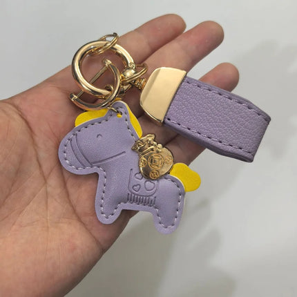 Cartoon Horse Keychain Year of Horse Leather Horse Pendant Horse Ornament Chinese Zodiac Chinese New Year Gift Birthday Gift