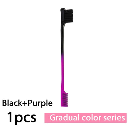 Dual Hair Edge Brush Teasing Comb 3N1 Edge Control Brush comb Holiday Gift Edges Baby Hair Eyebrow brush salon home easy use