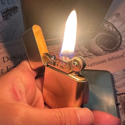 ZORRO 790 Genuine Ultra-thin Windproof Original Copper Lighter Double-sided Engraved Wheel Lighter Lighter Men's High-end Gifts