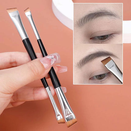 Professional Eyebrow Brush Eyeliner Angled Flat Head Blade Eye Liner Brow Contour Makeup Brushes Double-head Make Up Tools 15pcs
