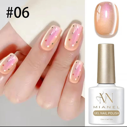 1-6PCS Popular Winter Internet Celebrity Hot-selling Northern Lights Cat Eye Magnet Gel Nail Polish Nail Art Nail Supplies