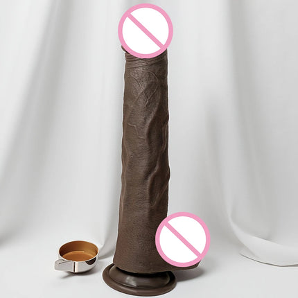 28cm Super Soft Silicone Dildo with Suction Cup Flexible G-spot Strap-On for Women Men Lesbian - Long Penis Sex Toy for Couples