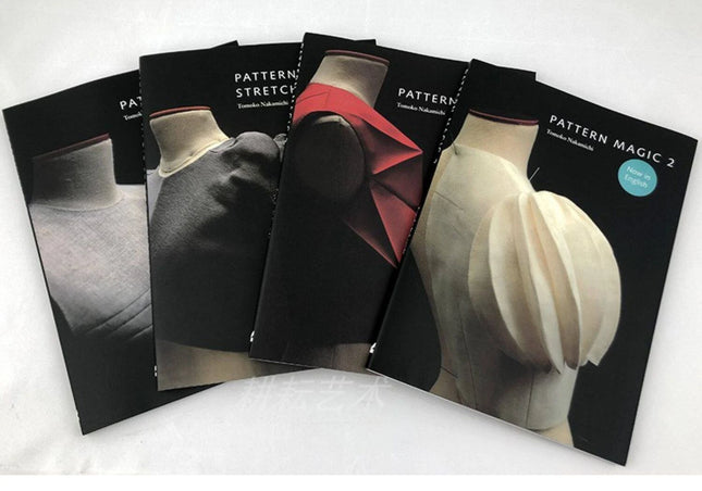 4 Books/Set English Tomoko Nakamichi Pattern Magic Books Volume 1-4 Stretch Fabrics Clothing Cutting Design Teaching Book