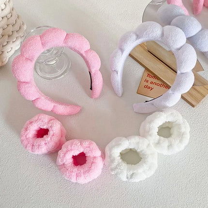 Washing and Hair Accessories for Women Washing and Bathing Cloud Sponge Hair Bands Makeup and Makeup Removal Headbands