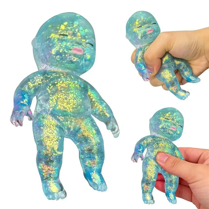 Soft Shiny Silicone Squish Toy Stretchy Slow Rebound Hand Toy Daily Mood Calming Plaything Ideal Party Present for All People