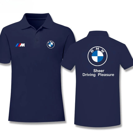 BMW 2025 Summer Men's and Women POLO Shirts Car Club Motorcycle Car Fans Lapel Work Short Sleeve Racing Off-Road Riding T-Shirt