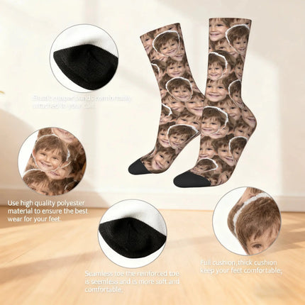 Custom Face Socks Socks With Many Faces Personalized Face Socks Personalized Photo Socks Best Custom Gift Idea