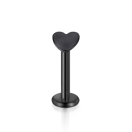 1PC Steel Inernally Thread Labret Stud Rings Piercing Star Heart Shape Ear Cartilage Tragus Orelha Stud Helix Piercing Jewelry