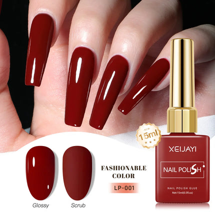 Colored Square Bottle Nail Varnish Gel 60 Colors Gloss Matte Ice-clear Nail Polish Fruit Green Nail Art Soak Off UV Gel Lacquer