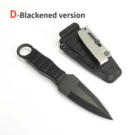 Outdoor small straight knife, high hardness, camping EDC portable knife, multifunctional knife  K sheath