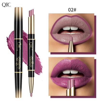 2 IN 1 Lip Liner Waterproof Matte Lipstick Pencil Sexy Red Long Lasting Lipliner Makeup Cosmetics