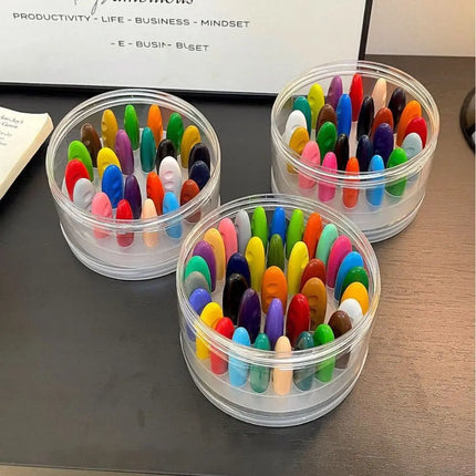 12/24/36 Colors Plastic Plastic Crayon Do Not Dirty Hands Washable Painting Tools Erasable Peanut Shaped Wax Pencil Baby