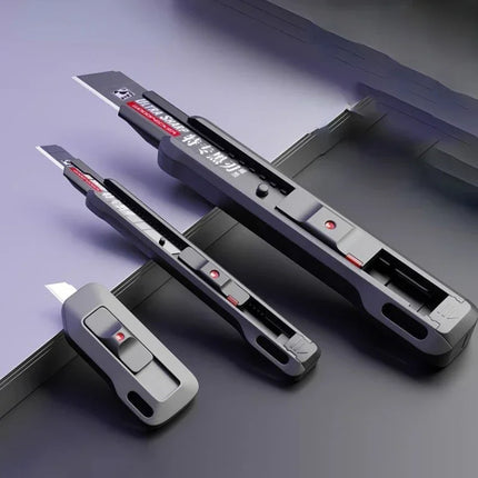 Portable Utility Knife Home Portable Paper Cutting Knife Carbon Steel Blades with Safety Lock Student DIY Handicraft Tool