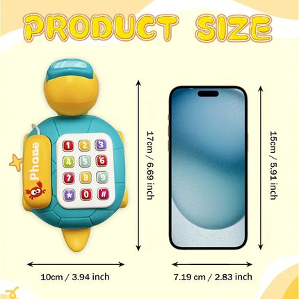 Musical Turtle Crawling baby Toys Interactive Baby Phone Toy with Piano Music Lights Toddlers Early Learning Educational gift