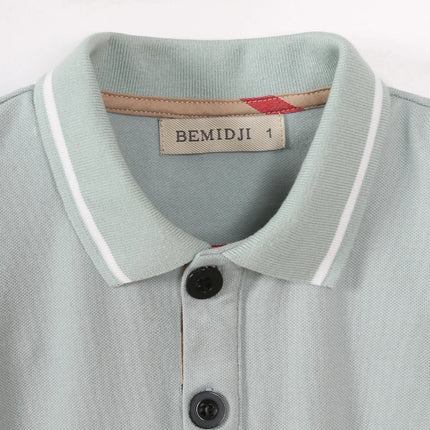Kids Boy T-Shirts Polo Shirt Summer Girls Dress  Blue Short Sleeve Children Baby Tops High Quality Cotton Clothes Preppy Style