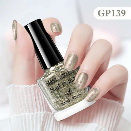 MEET ACROSS 8ml Glass Bottle Water-Based Peel Off Nail Polish Colorful Air Dry Nail Art Varnish Nails Manicure No Need Lamp