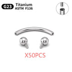 50pcs 5 / 1.2x6X3X3mm / Eyebrow Jewelry|Face