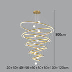 gold 9 rings 10ball / Warm White