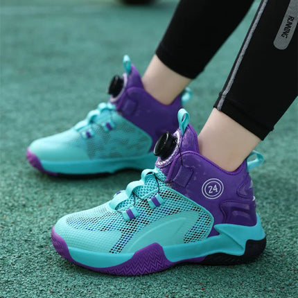 Kids Basketball Shoes Boys Sneakers Non-slip Child Trainer Basket Shoes Outdoor Children Sport Shoes