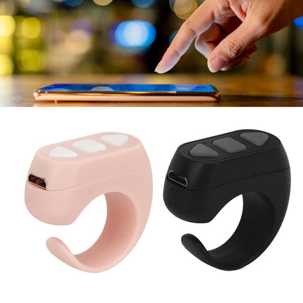 Phone Remote Control  Comfortable To Wear  Page Turner 10m Distance 3 Buttons Ergonomic for Watching Shot Video