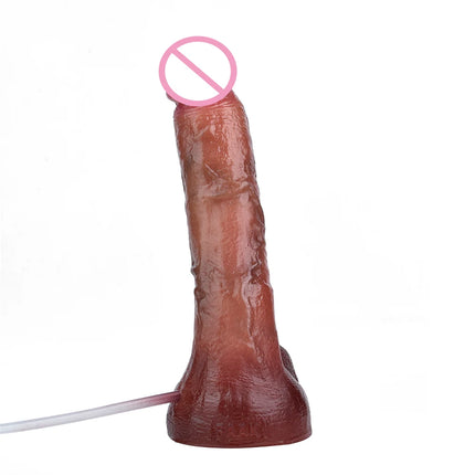 FAAK Lifelike Squirting Penis Silicone Ejaculation Large Realistic Dildo With Sucker Skin Touch Anal Sex Toys For Women