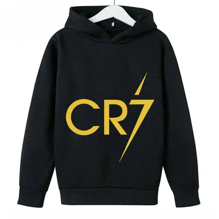 Spring Autumn Casual Children's Hoodie Sports Sweatshirt for Boys and Girls Ronaldo Printed 2-14 Years Fashion Kids Pullover Top
