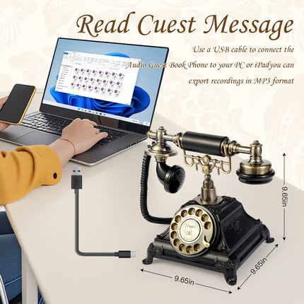 Audio message book phone wedding guest voice blessing message book banquet voice check-in message phone birthday party celebrati