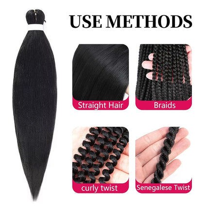 Pre Stretched Braiding hair Soft Yaki Synthetic Crochet Hair Jumbo Easy Braids Extension EZ  Hair Bundle