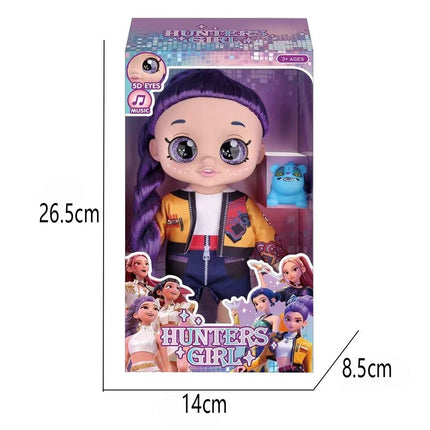 2027 New Fashion Demon Hunter Doll 5D Eyes with Music Witch Hunter Doll Toy Blue Tiger Doll  Children's Toy Birthday Gift