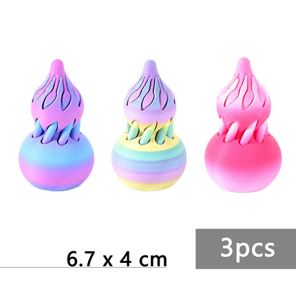 3D Printing Pyramid Dragon Fidget Toys Cone Passthrough Sculpture Spiral Antistress Animal Model Stress Relief Decompression Toy