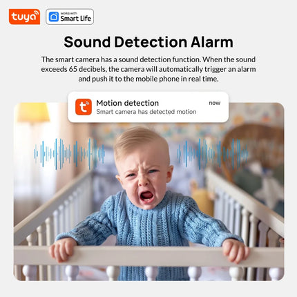 3MP HD Tuya Smart Indoor/Outdoor Security Camera for Home,Baby/Elder/Pet Camera With Phone App,Color Night Vision 2-Way Audio