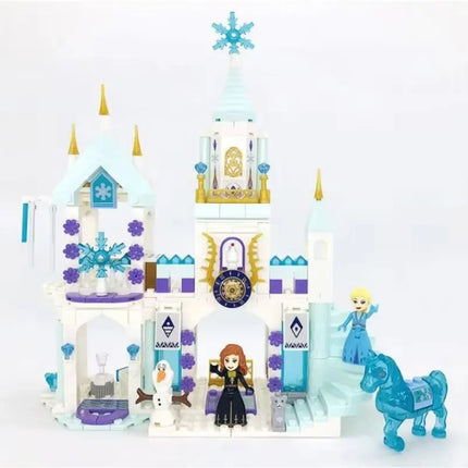 Disney Frozen Princess Snow Castle Building Blocks Toys Sets Movies Educational Assembled Toys DIY Gifts For Girls