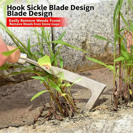 Weed Remover For Courtyard Gaps - An Efficient Seven-Character Stainless Steel Tool For Manual Weed Removal
