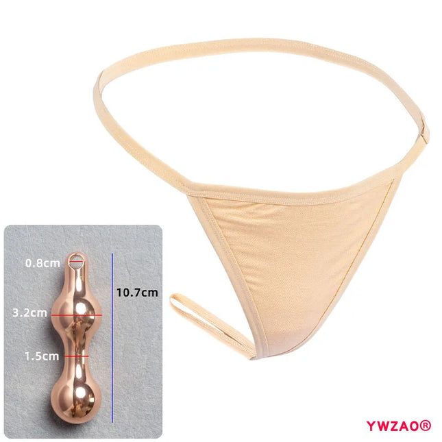 YWZAO Skin-toned Underwear Lingerie Erotic Dildo Ass Butt Anal Anus Thong Panties Plug Fisting Invisible Ladies Toys Adult N26