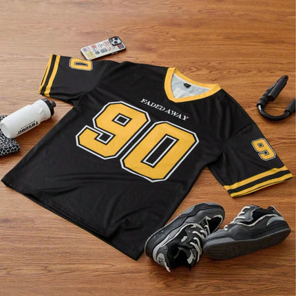 Men's Sports NB.90 Printed Casual T-Shirt Quick-Dry Oversized Shirt Tracksuit Football Jersey Fashionable Casual Sportswear Tees